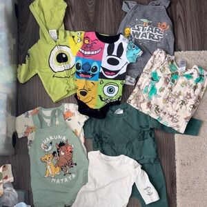 Bundle of 6-9 month Disney clothes 9 pieces!